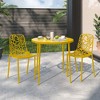LeisureMod Devon Modern Aluminum Outdoor Stackable Dining Chair - 2 of 4