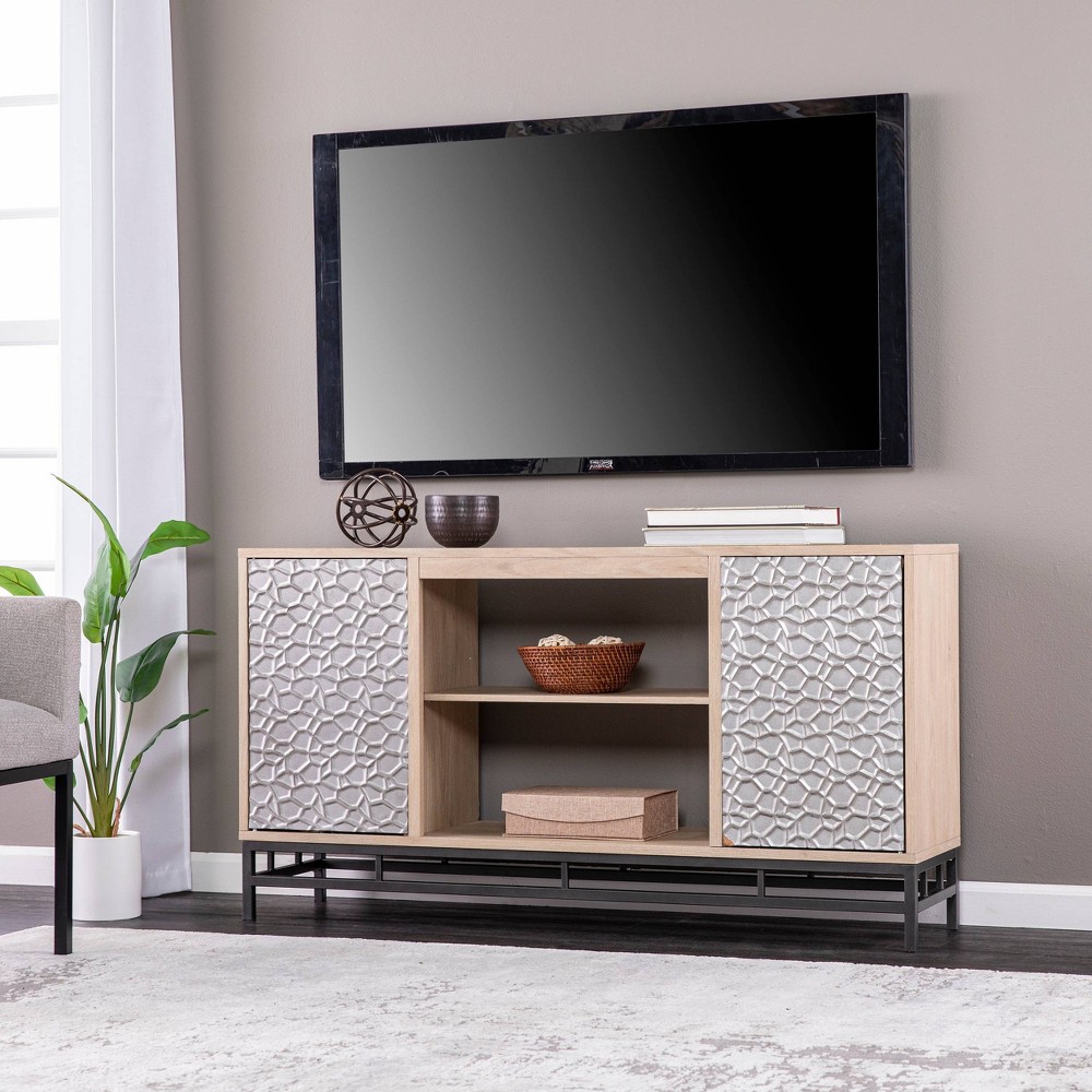 Photos - Display Cabinet / Bookcase Dernal Media Console with Storage Natural - Aiden Lane
