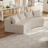Curved Corduroy Modular Sectional Sofa, Symmetrical Semi-Circular Couch with 4 Pillows, Foam-Filled No Assembly Sofa for Living Room, Office, Bedroom - 3 of 4