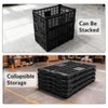 Collapsible Storage Bin Containe, 52 Liter Heavy Duty Transfer Box, 23.6" l x 15.7" w x 8.6" h Plastic Crate for Storage of Various Items - 2 of 4