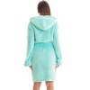 Just Love Womens Velour Solid Robe | Ladies Hooded Bathrobe - 3 of 4
