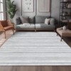 Fulvari Runner Rug,Modern Stripe Hallway Machine Washable Non-Slip Indoor Area Carpet for Living Room,grey,9'x12' - 2 of 4