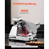 VEVOR Commercial Meat Slicer, 10 inch Electric Deli Food Slicer, 180W Meat Cutter with a Premium 65Mn Blade, 0-0.4 inch Adjustable Thickness, Silver - 3 of 4