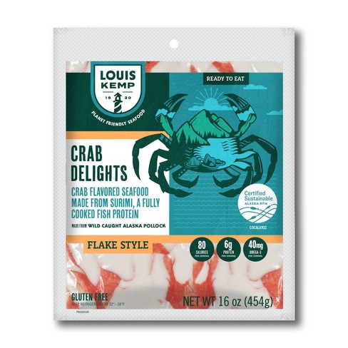 Louis Kemp Crab Delights Imitation Crab Flake Style - 16oz : Target