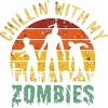 Junior's Design By Humans Halloween Chillin With My Zombies Funny By Ering T-Shirt - 2 of 3