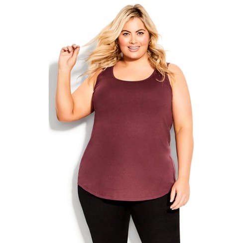 Red Plus-Size Tops for Women