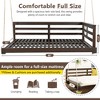 Okak 55-inch W/40.9-inch W Acacia Wood Porch Swing Bed,Porch Swing with 4pcs 96-inch Ropes,Outdoor Hanging Bench Swing for Patio,Backyard,Garden - 4 of 4
