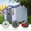 Lifetime 10 ft. x 8 ft. Dual Entry Outdoor Storage Shed, Light Gray (60467) - 4 of 4