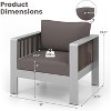 Tangkula Aluminum Single Sofa Outdoor Furniture Set w/ Thick Back & Seat Cushions - 4 of 4