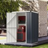 Tangkula 4 x 3 FT Metal Outdoor Storage Shed w/ Lockable Door Garden Utility Tool House - 3 of 4