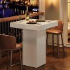 Tribesigns 31.5"Square Bar Table, Modern Counter Height Pub Cocktail Tables for Dining Room, Tavern, Coffee Corner, Party, White - 3 of 4