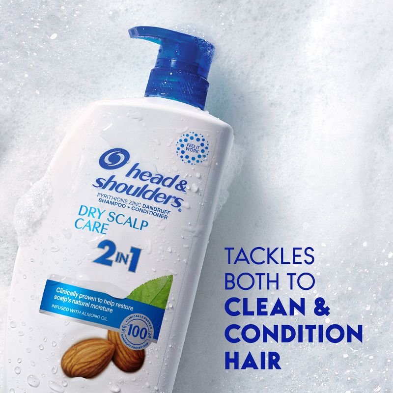 Head &#38; Shoulders Dry Scalp Care 2-in-1 Anti-Dandruff Shampoo and Conditioner with Almond Oil - 28.2 fl oz, 6 of 17