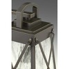 Progress Lighting Creighton 1-Light Outdoor Wall Lantern, Antique Bronze, Clear Water Glass - 3 of 4