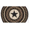 Earth Rugs Black Star Printed Round Placemat 15"x15" Handcrafted Jute Rustic Farmhouse Lodge Dining Table Accent Mat - 2 of 3
