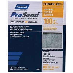 Norton ProSand 11 in. L X 9 in. W 180 Grit Aluminum Oxide Sandpaper 20 pk - 1 of 1