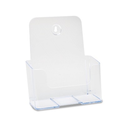 Deflecto DocuHolder for Countertop or Wall Mount Use 6-1/2w x 3-3/4d x 7-3/4h Clear 74901