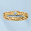 Ross-Simons 3.00 ct. t.w. CZ Byzantine Bracelet in 18kt Gold Over Sterling - 3 of 4