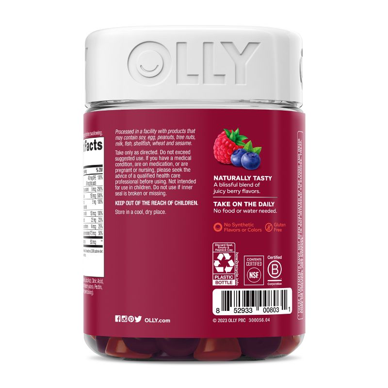 OLLY Women's Multivitamin Gummies - Berry, 6 of 15