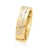 Ross-Simons 0.15 ct. t.w. Diamond Dotted Channel Ring in 18kt Gold Over Sterling Size 7 - 2 of 3