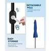 10FT Outdoor Patio Umbrella with 8 Sturdy Ribs, Table Umbrella with Push Button Tilt and Crank, UV Protection Waterproof (Blue) - 4 of 4