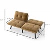 XINGHANZHENXUAN Convertible Folding Modern Sofa, 2-Seater Multi-Position Adjustable Sleeper with Velvet Cover, 800lb Capacity - 2 of 4