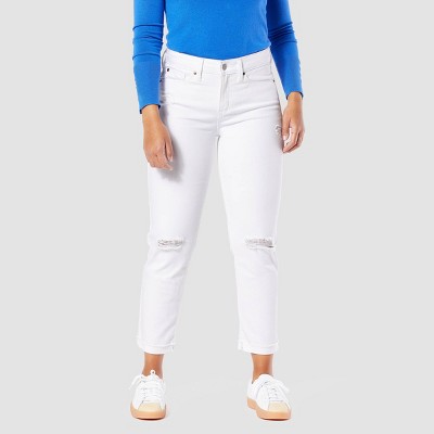 white levi boyfriend jeans