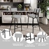 Modern Upholstered Bar Stools, Round Seat, Footrest Metal Legsm for Kitchen Island, Dining Room - 4 of 4