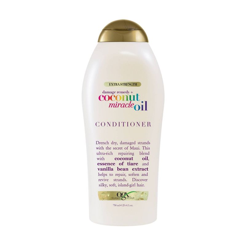 OGX Extra Strength Coconut Miracle Oil Conditioner for Dry, Frizzy, or Coarse Hair - 25.4 fl oz, 1 of 5