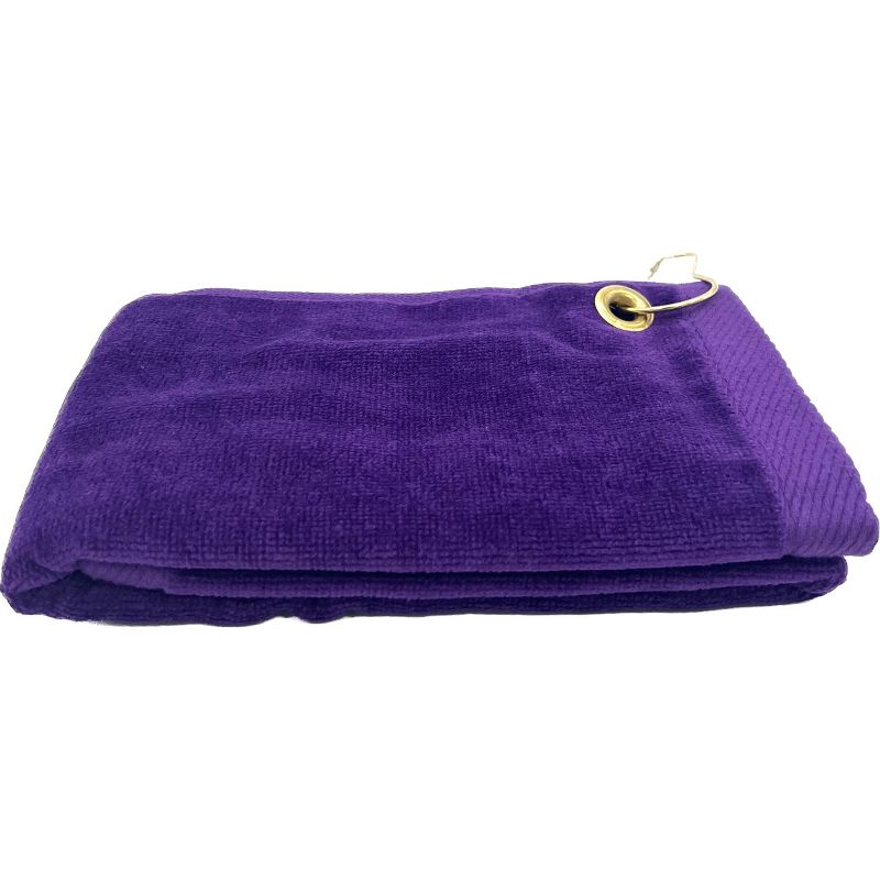 TowelSoft Premium 100% Cotton Terry Velour Golf Towel with Corner Hook & Grommet Placement 16 inch x 26 inch, 4 of 6
