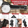 Pyle Banjo Kit with Remo Head and Sapele Resonator, 39" Full Size Traditional Open or Closed Back 5 String with Tuner (Red Burst) - 4 of 4
