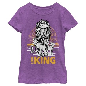 Girl's Lion King Savannah Sunset Crew T-Shirt - 1 of 4