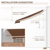PAGED Retractable Awning for Door Entrance Patio Awnings Sun Shade Shelter with Manual Crank Handle for Deck, Balcony, Gardens - 3 of 4