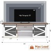GustoWave 66'' Large TV Stand, Entertainment Center with Sliding Barn Doors& Open Storage, TV Media Console Table with Storage Shelves, White & Brown - 2 of 4