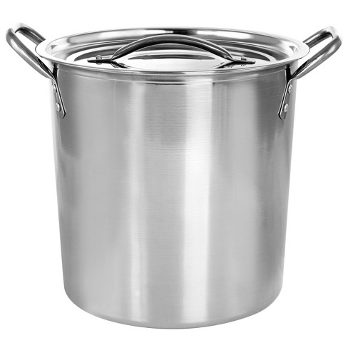 Stainless Steel Brew Kettle Stock Pot with Lid 30 qt for Brewing
