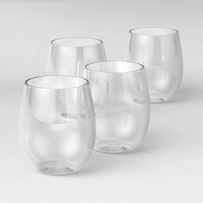 Whole Housewares Drinking Glasses With Glass Straw, Clear : Target