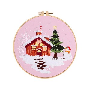 Embroidery Kit, Embroidery Starter Kit - with Embroidery Hoop, Christmas Stamped Pattern, for Beginners, Women Hobbies, CX0842 (One Size) - 1 of 4