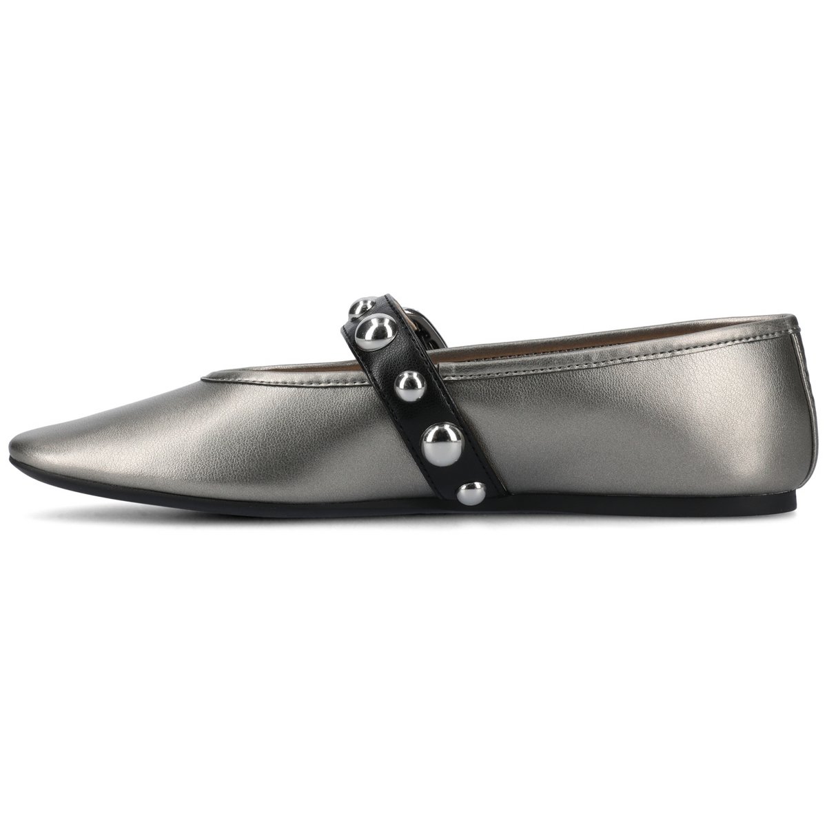 Обувь Journee Collection Journee Women's Naveah Studded Ballet Flats, Pewter 9 — фото 2