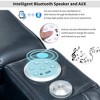 Power Recliner with Cooling Cup Holder, Bluetooth Speaker, LED Lights, USB Ports, Tray Table & Hidden Arm Storage, Home Theater Individual Seat - 3 of 4