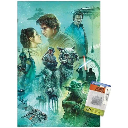 Star Wars: The Last Jedi - One Sheet Wall Poster with Push Pins, 14.725 x  22.375 
