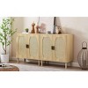 Vynxaria Natural  with rattan drawers Decorative Storage Cabinet with Rattan Doors - 4 of 4