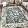 WhizMax Boho Washable Area Rugs Non-Slip Throw Rugs Vintage Carpet, Green - 3 of 4