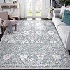 Washable Vintage Floral Area Rug, Low Pile Non-Slip Soft Floor Carpet for Living Room Bedroom Playroom Nursery - 3 of 4