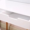 FURNIinspire Desks, Vanity Desk with Mirror and Adjustable Cabinet, Modern Makeup Table with 3 Drawers for Bedroom, White, 27.7"*19.6"*52.95" - 4 of 4
