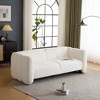 Sapphtopaz Modern 3-Seater Couches for Living Room with Wave Design Upholstered Loveseat Sofa Curved Lounge Sofa with Wood Frame for Apartment - 3 of 4