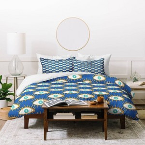 Deny Designs Alja Horvat Eyes Don't Lie Duvet Cover and Pillow Shams - 1 of 4