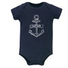 Hudson Baby Infant Boy Cotton Bodysuit, Pant and Shoe 3pc Set, Captain - 4 of 4