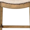 HomeRoots 31" Beige and Brown Fabric and Solid Wood Backless Bar Height Bar Chair - 4 of 4