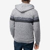 X RAY Full Zip Hooded Sweater With Stripes & Faux Shearling Lining - 2 of 4