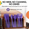 Exquisite Solid Color Plastic Utensil Cutlery Set Forks Spoons Knives- 150 Pack - 3 of 4