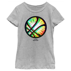 Girl's Marvel Doctor Strange in the Multiverse of Madness Neon Logo T-Shirt - 1 of 4